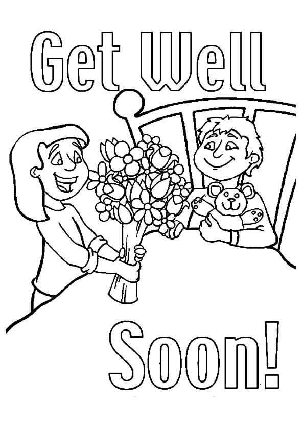 Get Well Soon Friend Coloring Page Get Well Soon Friend Coloring Page