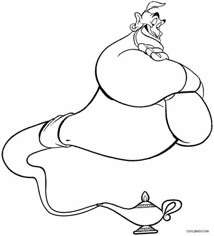genie coloring pages aladdin genie coloring pages aladdin