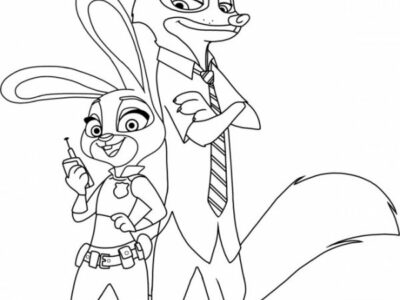 zootopia png coloring pages