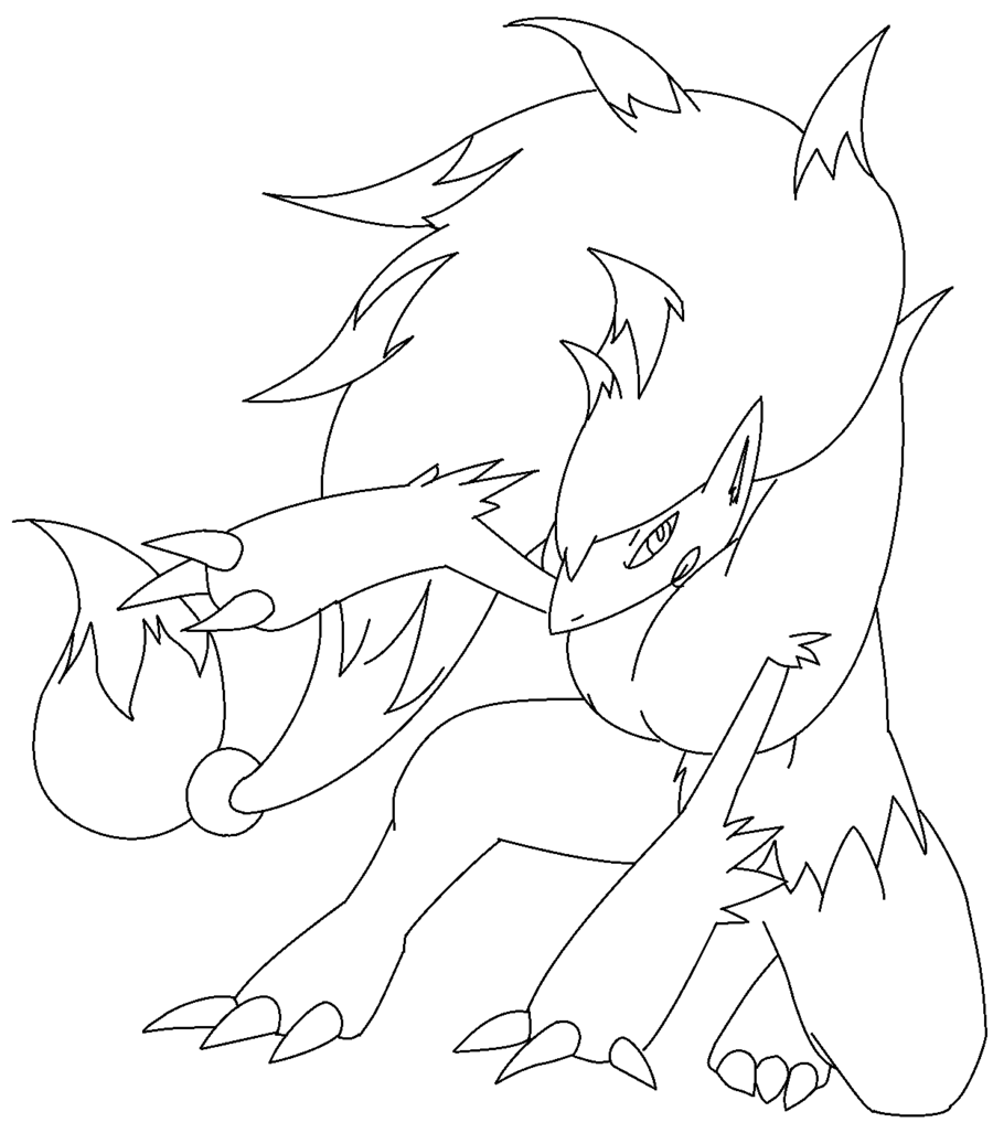 zoroark coloring pages